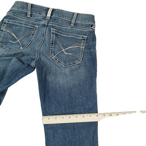 Ariat Jeans Women's Size 28L Real Denim Mid Rise Straight Thick Stitch Stretch - Picture 9 of 11